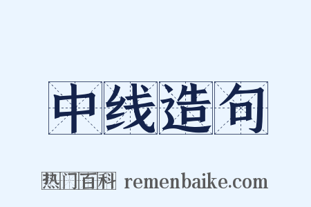 中线造句是什么意思的图片